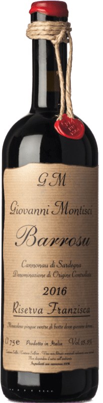 91,95 € Free Shipping | Red wine Montisci Barrosu Franziska Reserve D.O.C. Cannonau di Sardegna Sardegna Italy Cannonau Bottle 75 cl
