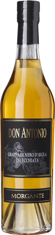 67,95 € Envio grátis | Grappa Morgante Don Antonio I.G.T. Grappa Siciliana Sicília Itália Garrafa Medium 50 cl