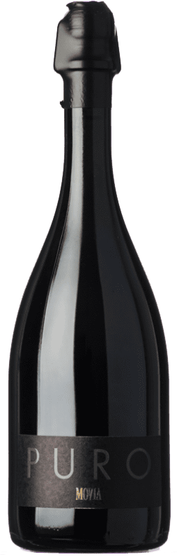 36,95 € Envoi gratuit | Vin Mousseux Blanc Hiša Movia Puro Brut Nature I.G. Primorska Goriška Brda Slovénie Chardonnay, Rhoditis Eco — Biologique Bouteille 75 cl