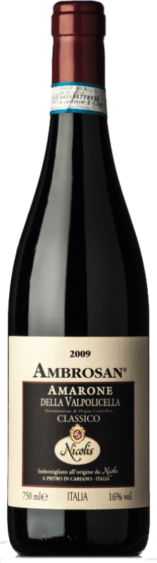 89,95 € Free Shipping | Red wine Nicolis Classico Ambrosan D.O.C.G. Amarone della Valpolicella Veneto Italy Corvina, Rondinella, Croatina Bottle 75 cl