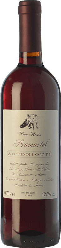18,95 € Free Shipping | Red wine Odilio Antoniotti Pramartel D.O.C. Piedmont Piemonte Italy Nebbiolo, Croatina, Vespolina Organic Bottle 75 cl