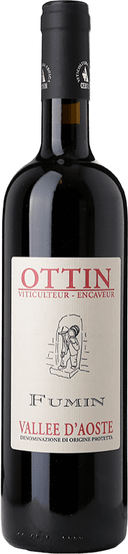 28,95 € Free Shipping | Red wine Ottin D.O.C. Valle d'Aosta Valle d'Aosta Italy Fumin Bottle 75 cl