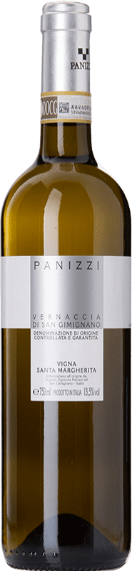 28,95 € 免费送货 | 白酒 Panizzi Vigna Santa Margherita D.O.C.G. Vernaccia di San Gimignano 托斯卡纳 意大利 Vernaccia 瓶子 75 cl