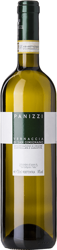 14,95 € Envio grátis | Vinho branco Panizzi D.O.C.G. Vernaccia di San Gimignano Tuscany Itália Vernaccia Garrafa 75 cl