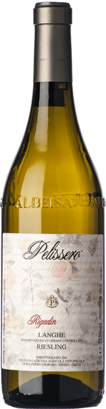 18,95 € Бесплатная доставка | Белое вино Pelissero Rigadin D.O.C. Langhe Пьемонте Италия Riesling бутылка 75 cl