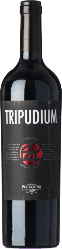 19,95 € Free Shipping | Red wine Cantine Pellegrino Tripudium I.G.T. Terre Siciliane Sicily Italy Nero d'Avola Bottle 75 cl