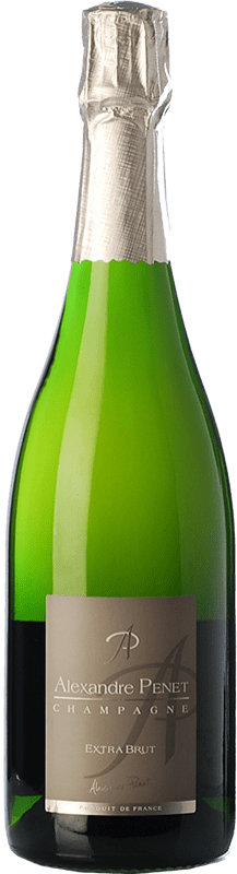 41,95 € 免费送货 | 白起泡酒 Penet-Chardonnet Alexandre Penet 额外的香味 A.O.C. Champagne 香槟酒 法国 Pinot Black, Chardonnay, Pinot Meunier 瓶子 75 cl