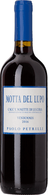 17,95 € Бесплатная доставка | Красное вино Paolo Petrilli Motta del Lupo D.O.C. Cacc'e Mmitte di Lucera Апулия Италия Sangiovese, Nero di Troia, Bombino бутылка 75 cl