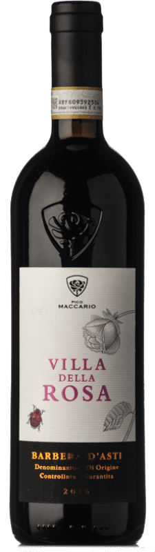 10,95 € Kostenloser Versand | Rotwein Pico Maccario Villa della Rosa D.O.C. Barbera d'Asti Piemont Italien Barbera Flasche 75 cl