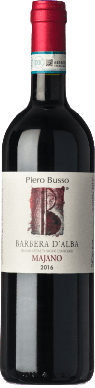 22,95 € Бесплатная доставка | Красное вино Piero Busso Majano D.O.C. Barbera d'Alba Пьемонте Италия Barbera бутылка 75 cl