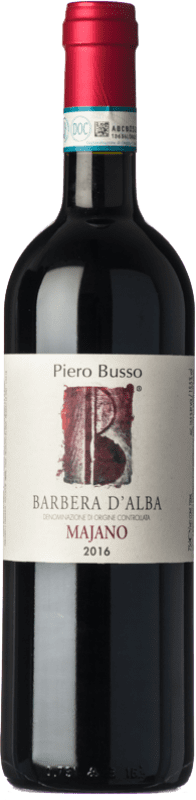 23,95 € Spedizione Gratuita | Vino Rosso Piero Busso Majano D.O.C. Barbera d'Alba Piemonte Italia Barbera 75 cl