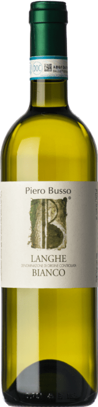17,95 € Envio grátis | Vinho branco Piero Busso Bianco D.O.C. Langhe Piemonte Itália Chardonnay, Sauvignon Garrafa 75 cl