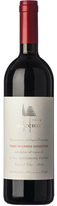 52,95 € Бесплатная доставка | Красное вино Pietro Caciorgna Macchie D.O.C. Terre di Casole Тоскана Италия Sangiovese бутылка 75 cl