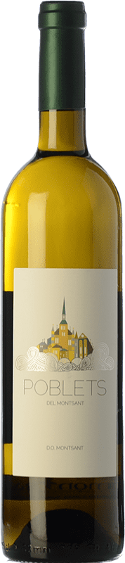 15,95 € Envío gratis | Vino blanco Poblets de Montsant Blanc Crianza D.O. Montsant Cataluña España Garnacha Blanca, Chardonnay Botella 75 cl
