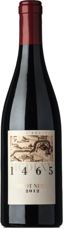 73,95 € Free Shipping | Red wine Fortuna 1465 I.G.T. Toscana Tuscany Italy Pinot Black Bottle 75 cl