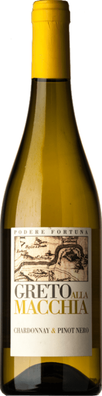 25,95 € Envio grátis | Vinho branco Fortuna Greto alla Macchia I.G.T. Toscana Tuscany Itália Pinot Preto, Chardonnay Garrafa 75 cl