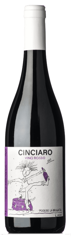 17,95 € 免费送货 | 红酒 La Brigata Cinciaro Rosso D.O.C. Abruzzo 阿布鲁佐 意大利 Bacca Red 瓶子 75 cl