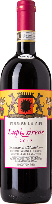 112,95 € Бесплатная доставка | Красное вино Le Ripi Lupi e Sirene Резерв D.O.C.G. Brunello di Montalcino Тоскана Италия Sangiovese бутылка 75 cl