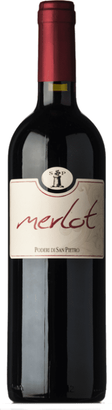 8,95 € Kostenloser Versand | Rotwein San Pietro I.G.T. Collina del Milanese Lombardei Italien Merlot Flasche 75 cl