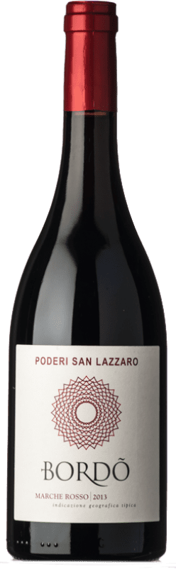 59,95 € Kostenloser Versand | Rotwein Poderi San Lazzaro I.G.T. Marche Marken Italien Flasche 75 cl