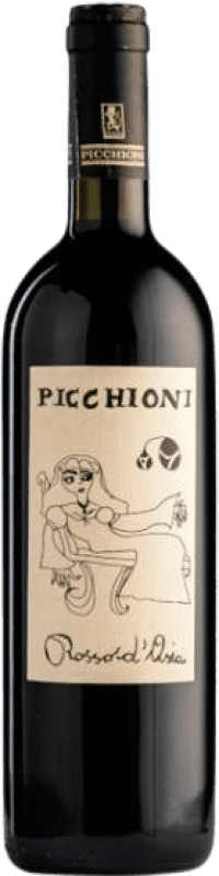 23,95 € Spedizione Gratuita | Vino rosso Picchioni Rosso d'Asia D.O.C. Oltrepò Pavese lombardia Italia Croatina, Ughetta Bottiglia 75 cl
