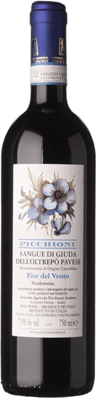 10,95 € 免费送货 | 甜葡萄酒 Picchioni Fior del Vento Sangue di Giuda D.O.C. Oltrepò Pavese 伦巴第 意大利 Barbera, Croatina Eco 生态 有机 天然 瓶子 75 cl