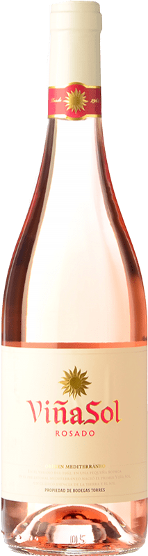 10,95 € Envío gratis | Vino rosado Torres Viña Sol Rosado D.O. Catalunya Cataluña España Garnacha, Cariñena Botella 75 cl