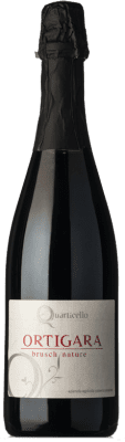 15,95 € Free Shipping | Red Sparkling Wine Quarticello Ortigara Brut Nature Classic I.G.T. Emilia Romagna Emilia-Romagna Italy Lambrusco 75 cl