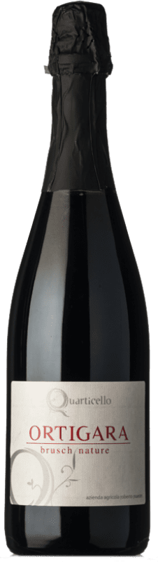 15,95 € Free Shipping | Red Sparkling Wine Quarticello Ortigara Brut Nature Classic I.G.T. Emilia Romagna Emilia-Romagna Italy Lambrusco Bottle 75 cl