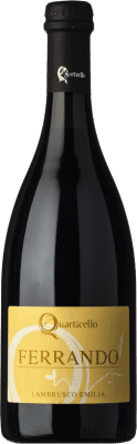 16,95 € 免费送货 | 玫瑰气泡酒 Quarticello Frizzante Ferrando I.G.T. Emilia Romagna 艾米利亚 - 罗马涅 意大利 Lambrusco Salamino 瓶子 75 cl