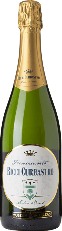 39,95 € 免费送货 | 白起泡酒 Ricci Curbastro Museum Satèn 香槟 D.O.C.G. Franciacorta 伦巴第 意大利 Chardonnay 瓶子 75 cl