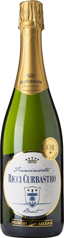 39,95 € Kostenloser Versand | Weißer Sekt Ricci Curbastro Museum Brut D.O.C.G. Franciacorta Lombardei Italien Spätburgunder, Chardonnay, Weißburgunder Flasche 75 cl