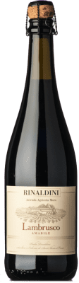 11,95 € Envío gratis | Espumoso tinto Rinaldini Lambrusco Amabile Frizzante I.G.T. Emilia Romagna Emilia-Romagna Italia Lambrusco Maestri, Lambrusco Salamino, Ancellotta Botella 75 cl