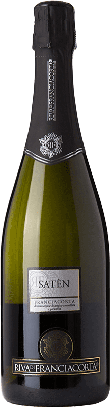 24,95 € Spedizione Gratuita | Spumante bianco Riva di Franciacorta Satèn Brut D.O.C.G. Franciacorta lombardia Italia Chardonnay Bottiglia 75 cl