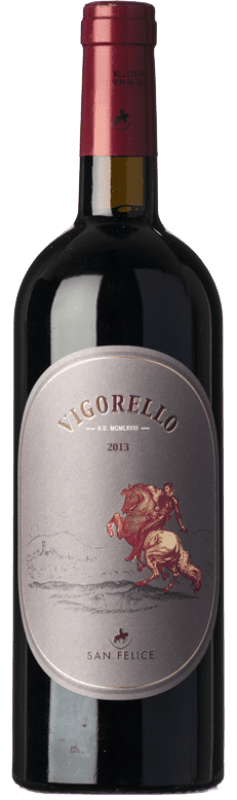 164,95 € Free Shipping | Red wine San Felice Rosso Vigorello I.G.T. Toscana Tuscany Italy Merlot, Cabernet Sauvignon, Petit Verdot, Pugnitello Bottle 3 L