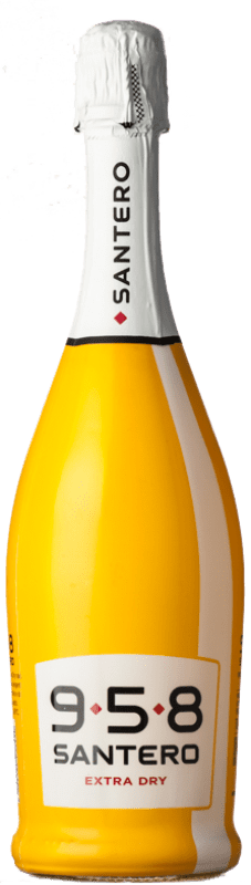 7,95 € Envoi gratuit | Vin Mousseux Blanc Santero 958 Pop Art Extra Dry — Extra-Sec D.O.C. Piedmont Piémont Italie Bacca Bouteille 75 cl
