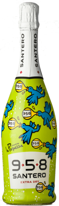 9,95 € Envoi gratuit | Vin Mousseux Blanc Santero 958 La Pupazza Birds Extra Dry — Extra-Sec D.O.C. Piedmont Piémont Italie Bacca Bouteille 75 cl