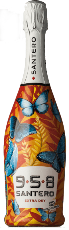 8,95 € Envoi gratuit | Vin Mousseux Blanc Santero 958 Calavera Bormida Butterflies Extra Dry — Extra-Sec D.O.C. Piedmont Piémont Italie Bacca Bouteille 75 cl