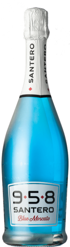 10,95 € Envoi gratuit | Vin Mousseux Blanc Santero 958 Blue — Édition Bleue D.O.C. Piedmont Piémont Italie Bacca Bouteille 75 cl