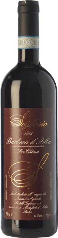 31,95 € Spedizione Gratuita | Vino rosso Seghesio La Chiesa D.O.C. Barbera d'Alba Piemonte Italia Barbera Bottiglia 75 cl