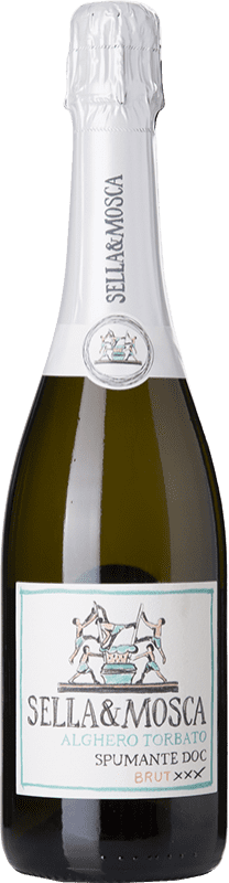 15,95 € Spedizione Gratuita | Spumante Bianco Sella e Mosca Brut D.O.C. Alghero sardegna Italia 75 cl
