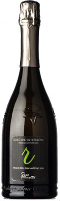 21,95 € Envio grátis | Espumante Branco Siro Merotto Col San Martino Brut — Bruto D.O.C.G. Prosecco di Conegliano-Valdobbiadene Vêneto Itália Glera 75 cl