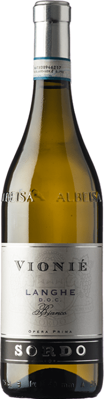 19,95 € Kostenloser Versand | Weißwein Sordo Bianco Vionié D.O.C. Langhe Piemont Italien Viognier Flasche 75 cl