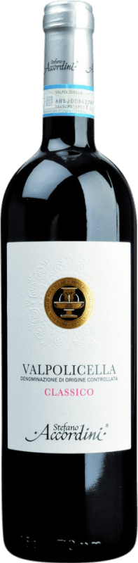 11,95 € Spedizione Gratuita | Vino rosso Stefano Accordini Classico D.O.C. Valpolicella Veneto Italia Corvina, Rondinella, Molinara Bottiglia 75 cl