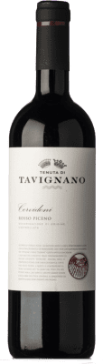 10,95 € Free Shipping | Red wine Tavignano Cervidoni D.O.C. Rosso Piceno Marche Italy Sangiovese, Montepulciano Bottle 75 cl