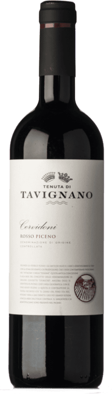 10,95 € Envoi gratuit | Vin rouge Tavignano Cervidoni D.O.C. Rosso Piceno Marches Italie Sangiovese, Montepulciano Bouteille 75 cl