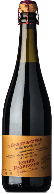 15,95 € Free Shipping | Red wine Pederzana Tradizione D.O.C. Lambrusco Grasparossa di Castelvetro Emilia-Romagna Italy Lambrusco Grasparossa Bottle 75 cl