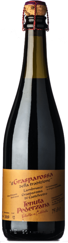 15,95 € Spedizione Gratuita | Vino rosso Pederzana Tradizione D.O.C. Lambrusco Grasparossa di Castelvetro Emilia-Romagna Italia Lambrusco Grasparossa Bottiglia 75 cl