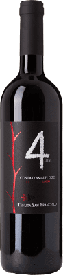 35,95 € Envío gratis | Vino Tinto San Francesco Tramonti Quattro Spine D.O.C. Costa d'Amalfi Campania Italia Aglianico, Piedirosso, Tintore di Tramonti 75 cl