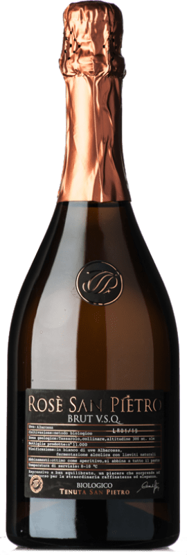 18,95 € Free Shipping | Rosé sparkling San Pietro Rosé Brut D.O.C. Piedmont Piemonte Italy Albarossa Bottle 75 cl